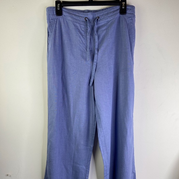 Denim & Co. Linen Blend Pull-On Full-Length Pants NEW - Picture 3 of 8